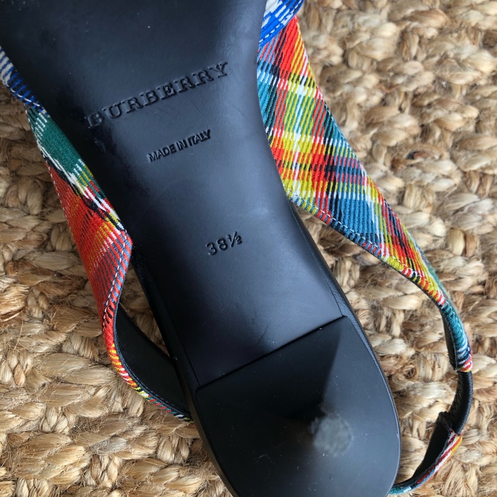 Burberry Annice Tartan Slingbacks. Size 38.5 - Picture 13 of 15